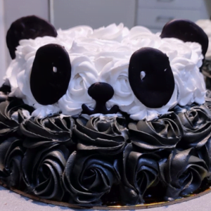 Two tier panda cake