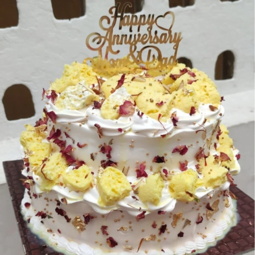 Two Tier Rasmalai Cake Two Tier Rasmalai Cake